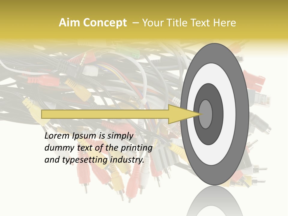 Cord Network Red PowerPoint Template