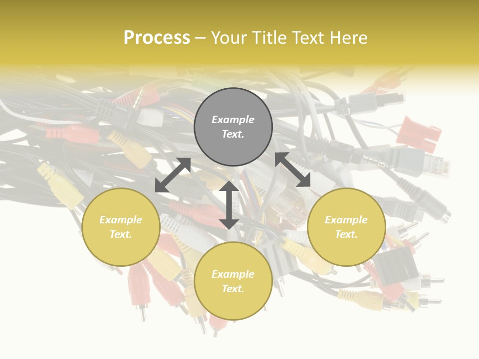 Cord Network Red PowerPoint Template