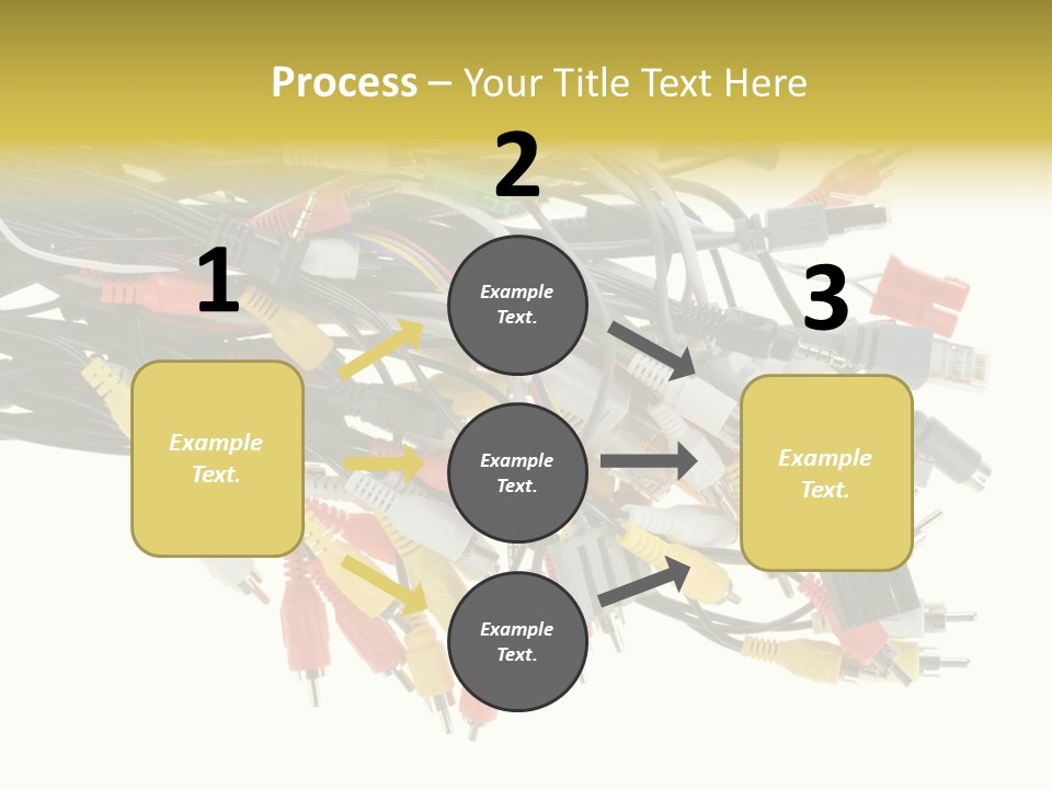 Cord Network Red PowerPoint Template