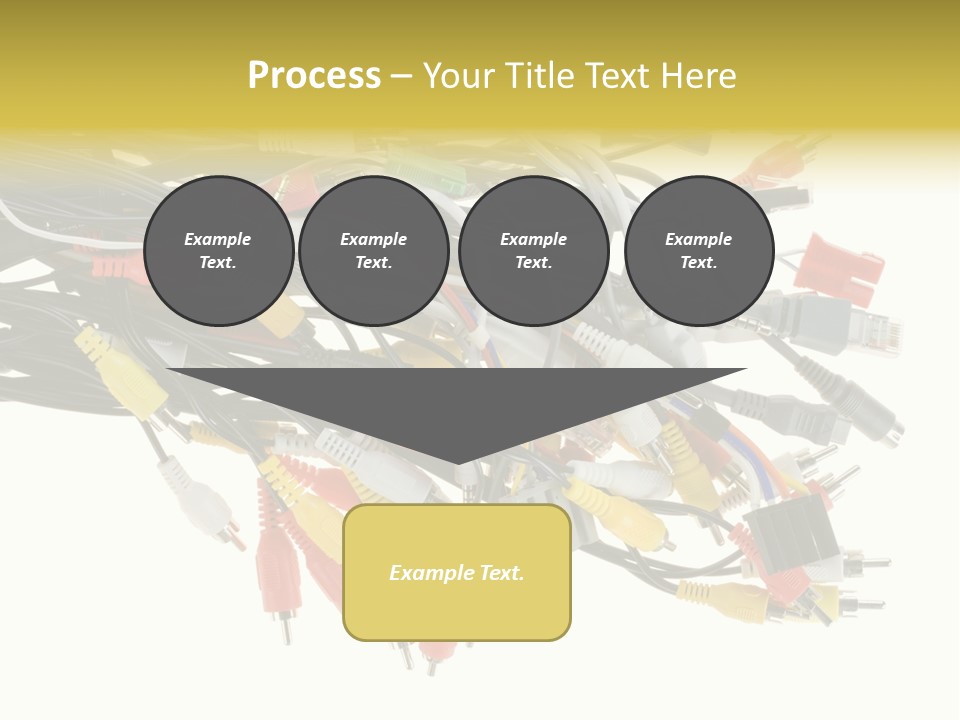 Cord Network Red PowerPoint Template