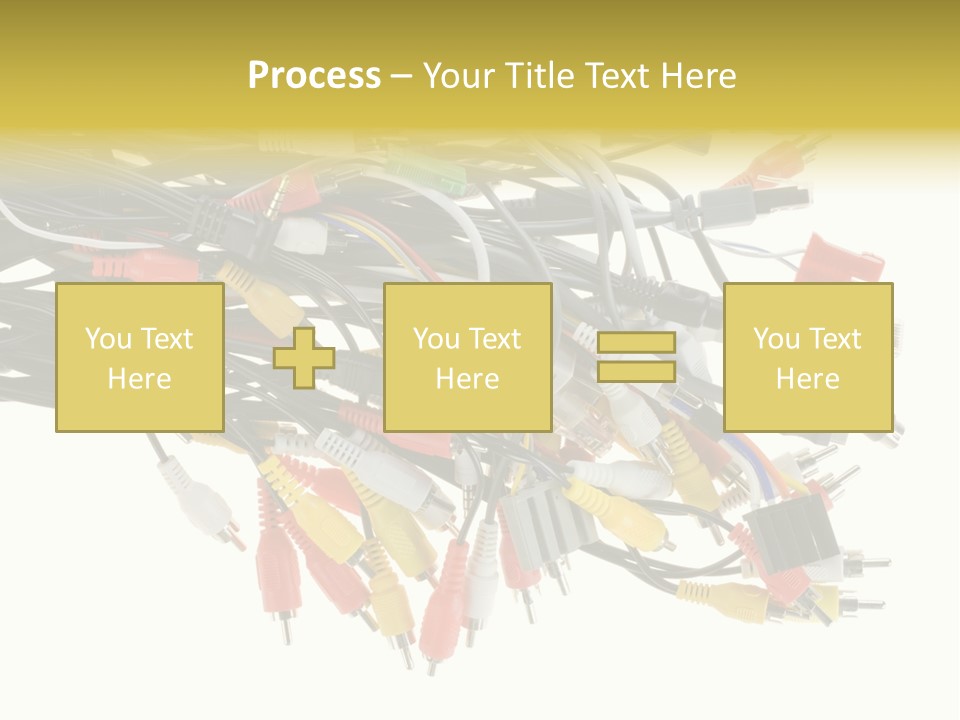 Cord Network Red PowerPoint Template