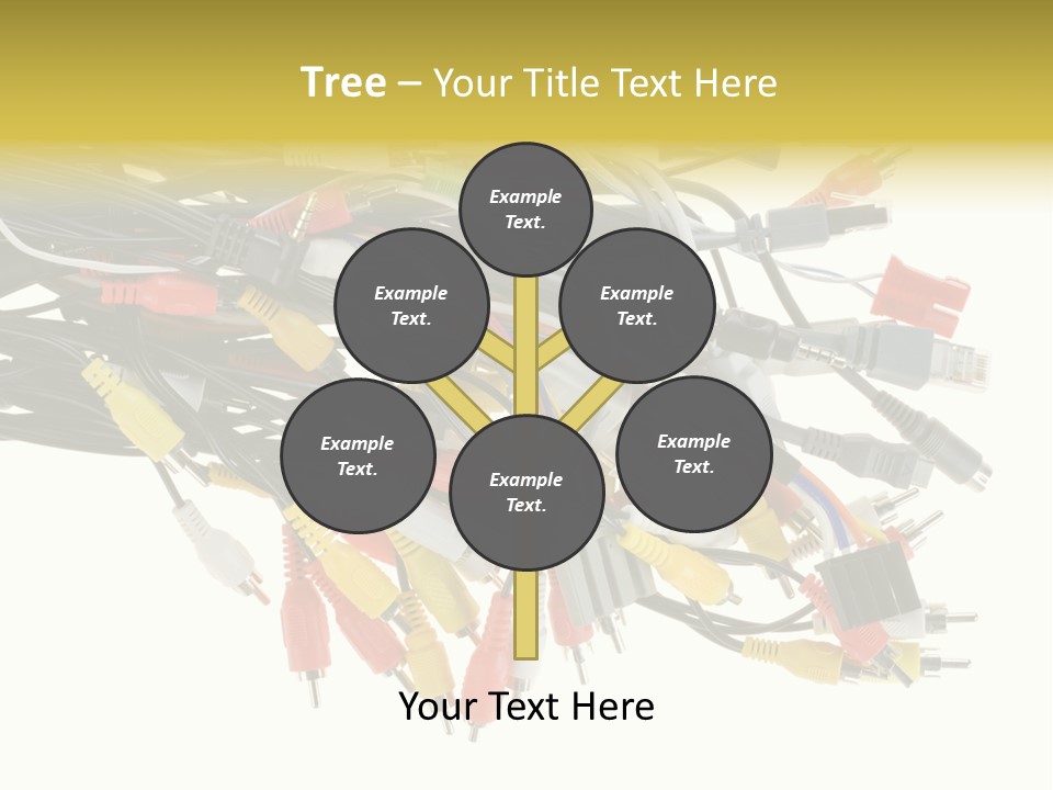 Cord Network Red PowerPoint Template