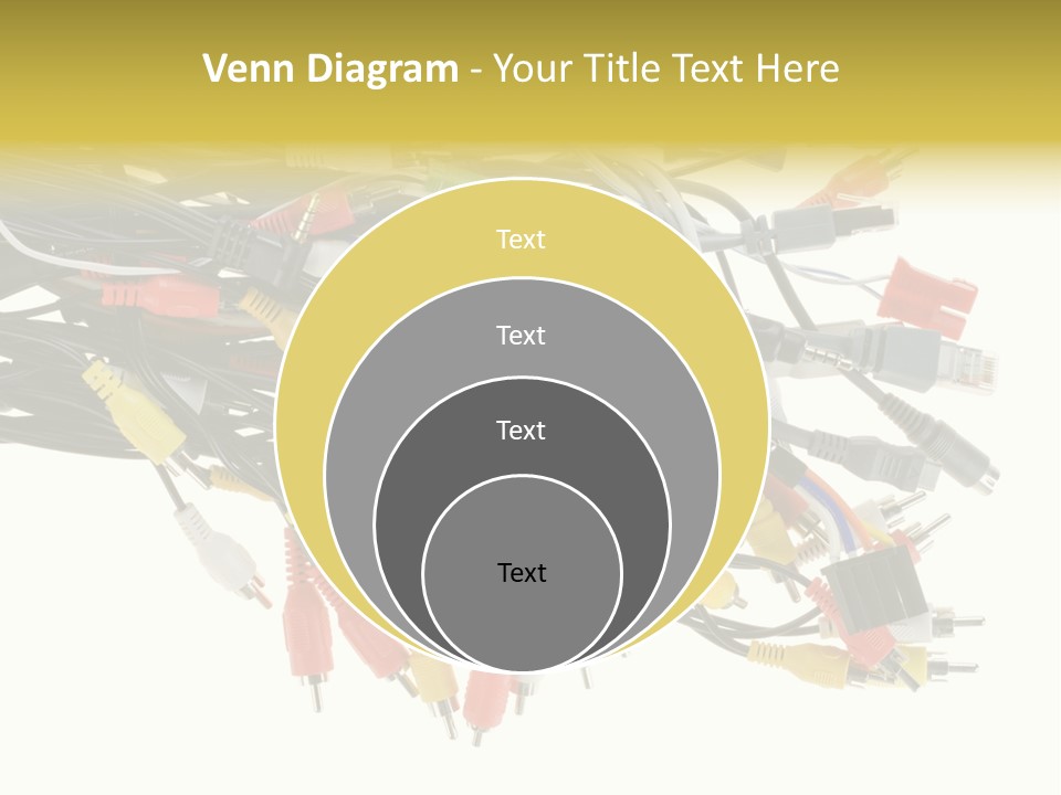 Cord Network Red PowerPoint Template