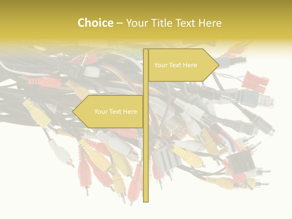 Cord Network Red PowerPoint Template