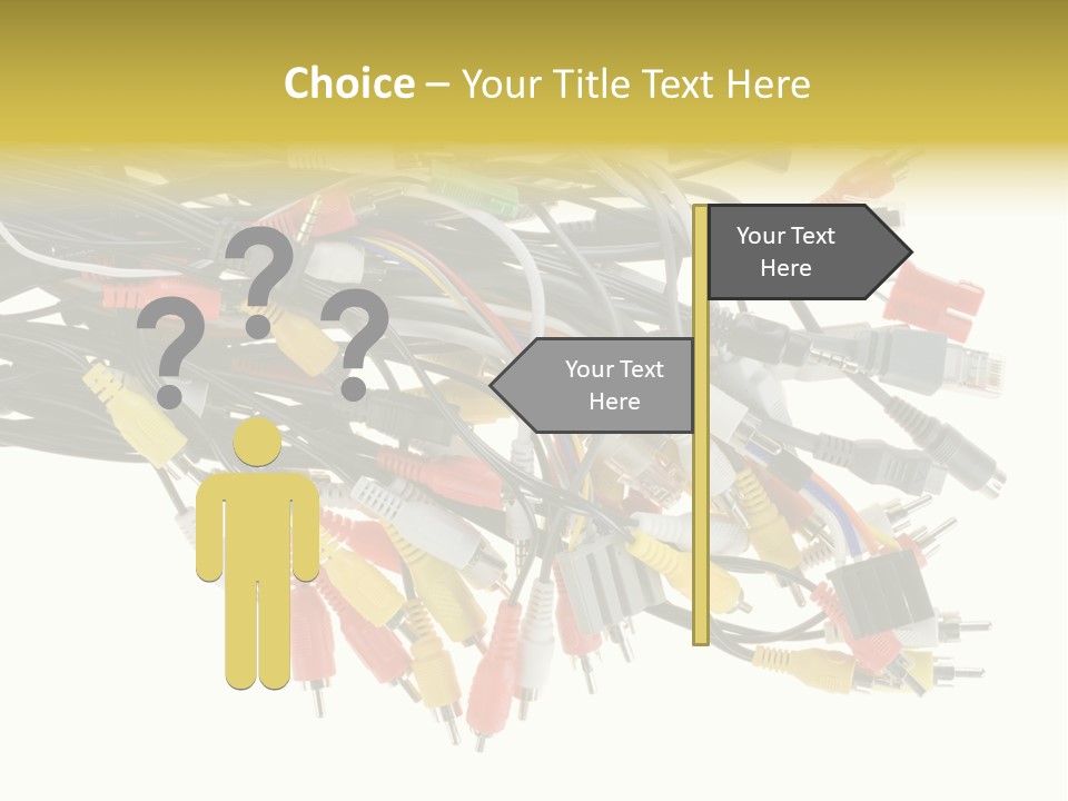 Cord Network Red PowerPoint Template