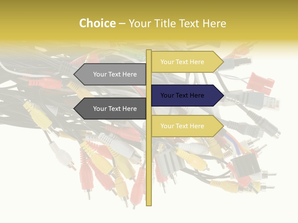 Cord Network Red PowerPoint Template
