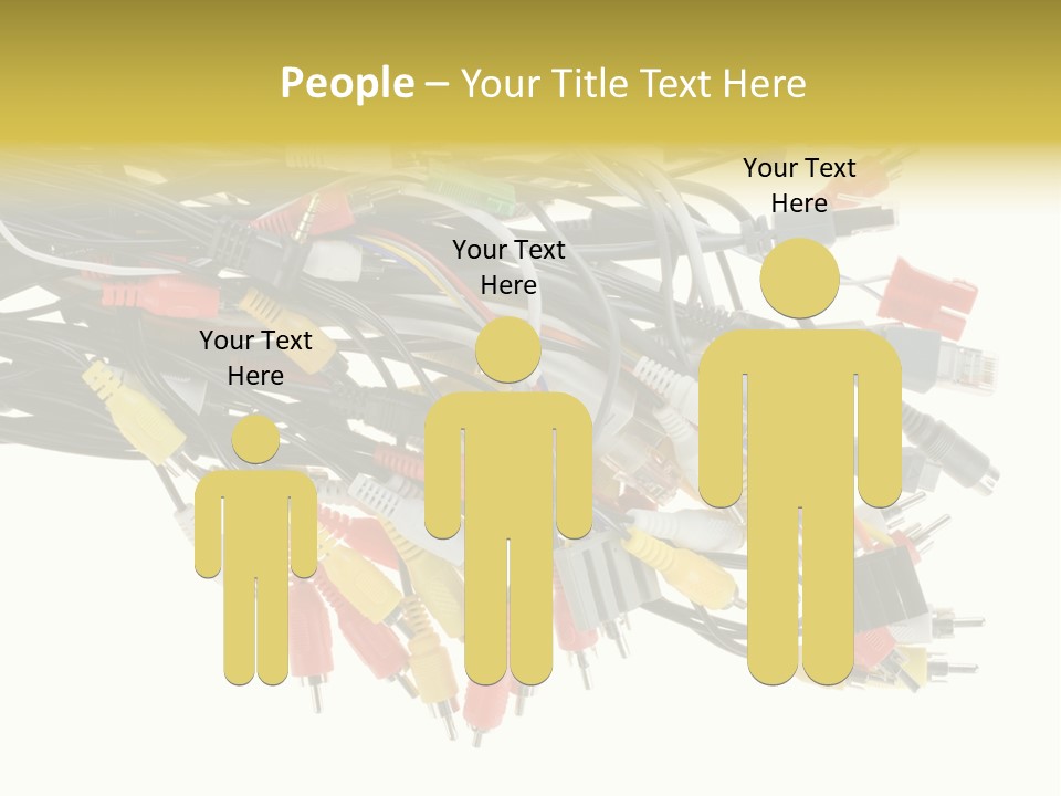 Cord Network Red PowerPoint Template