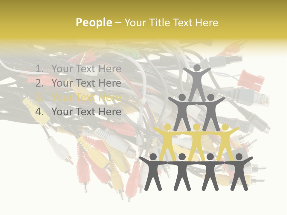 Cord Network Red PowerPoint Template