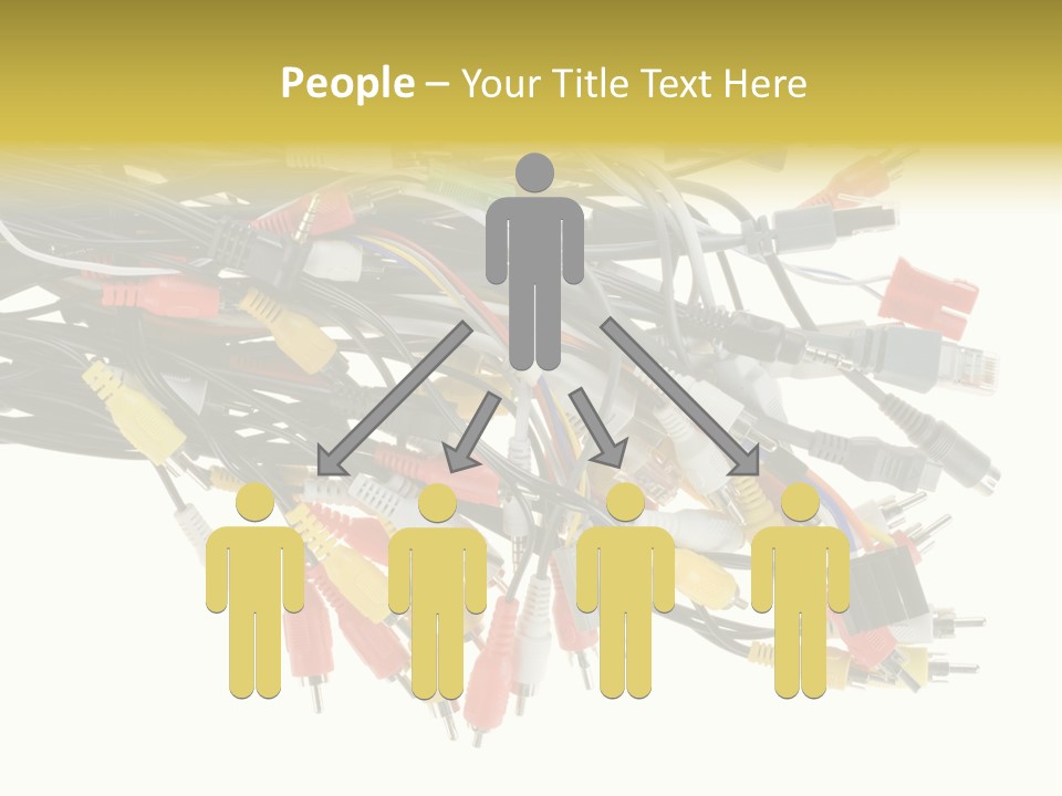 Cord Network Red PowerPoint Template