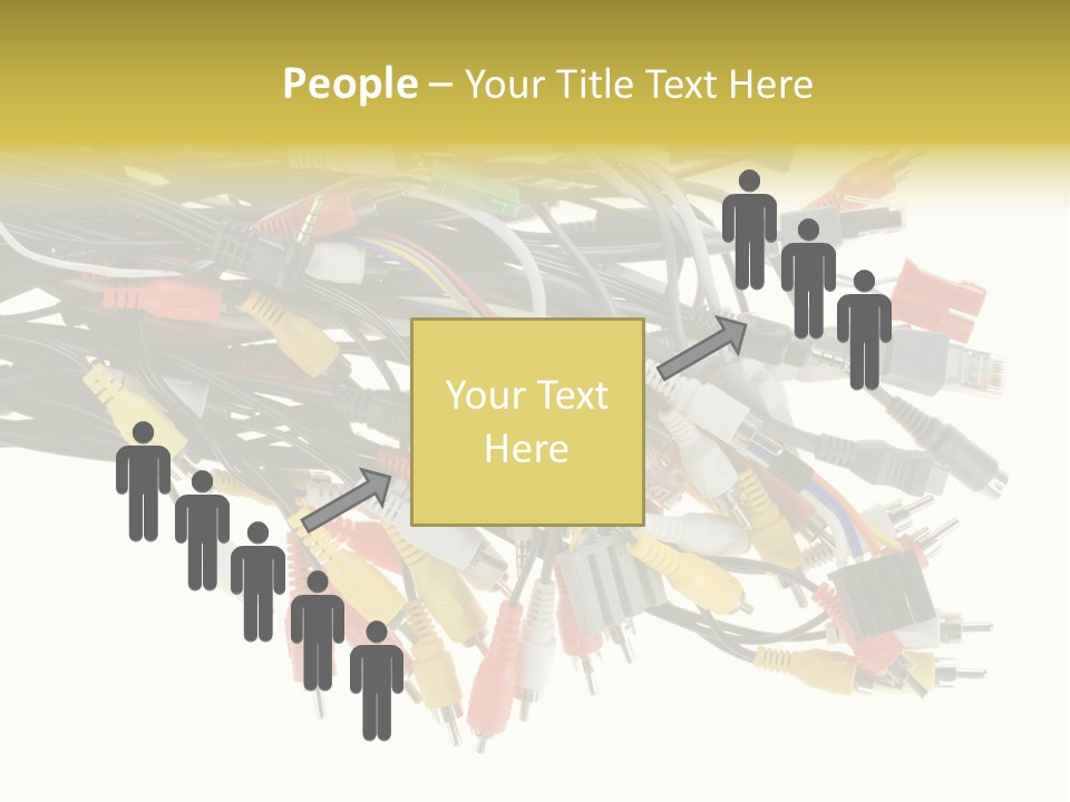 Cord Network Red PowerPoint Template