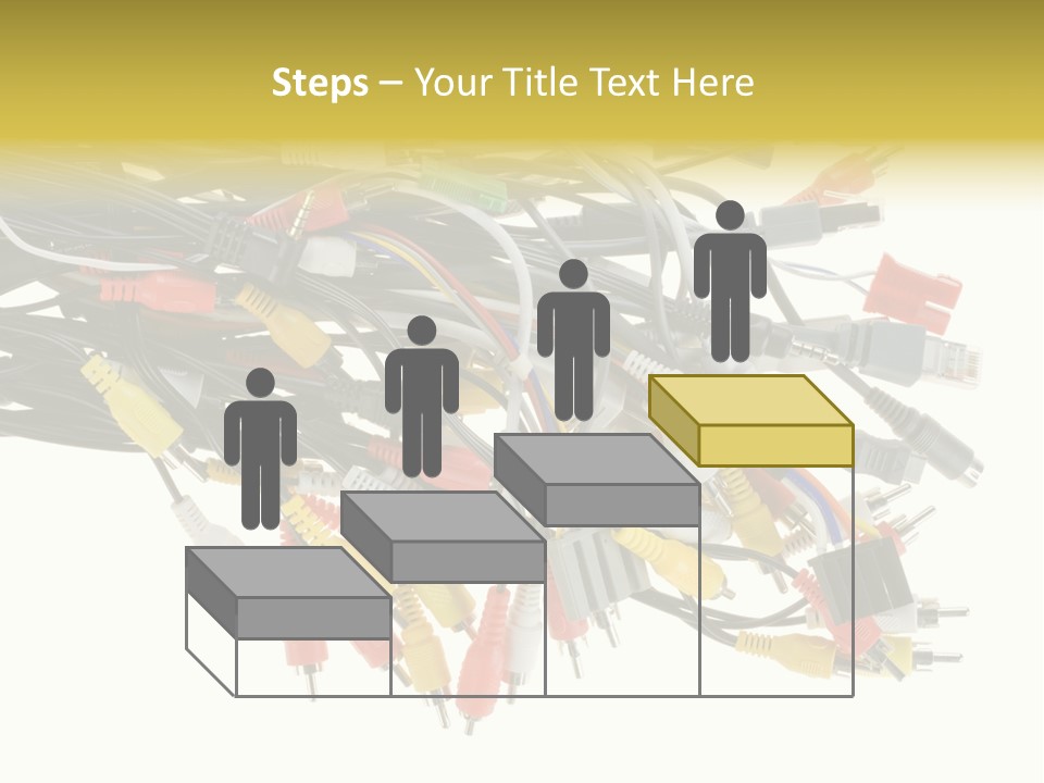 Cord Network Red PowerPoint Template