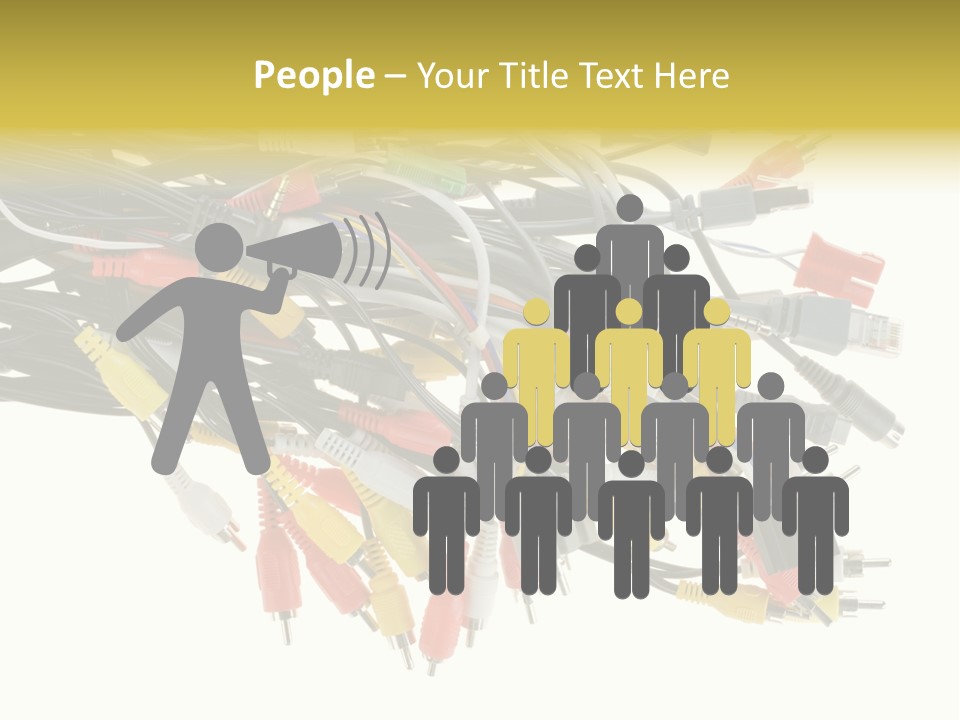 Cord Network Red PowerPoint Template