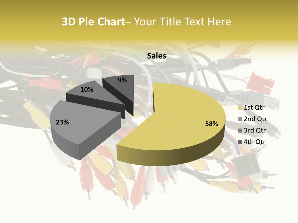 Cord Network Red PowerPoint Template
