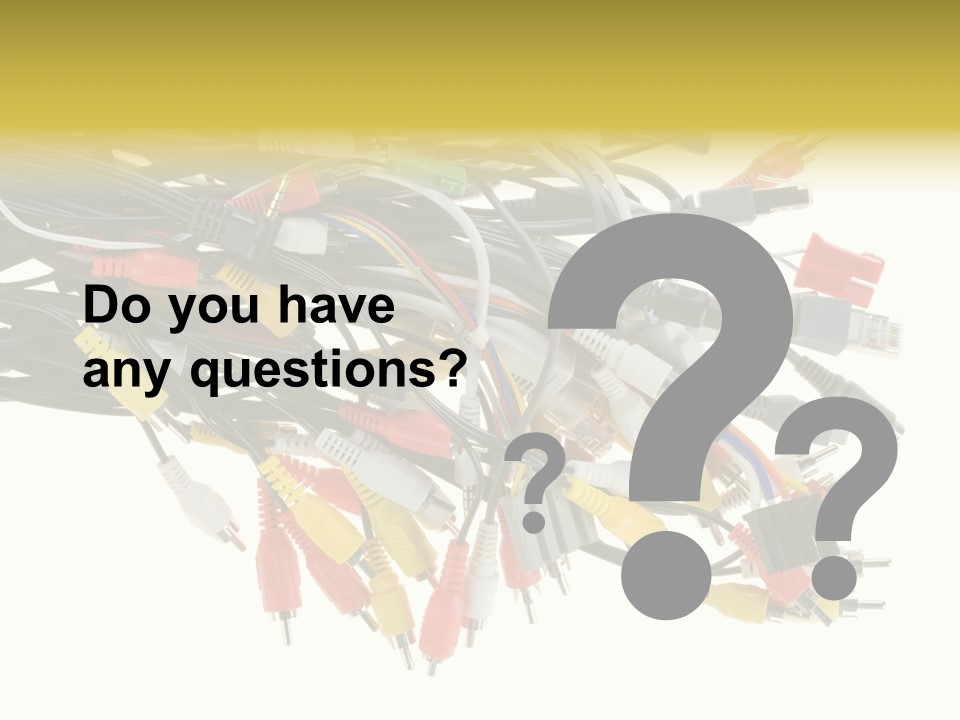 Cord Network Red PowerPoint Template