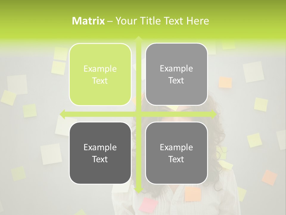 Businesswoman Note Busy PowerPoint Template