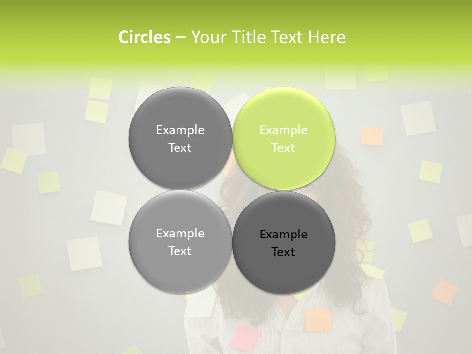 Businesswoman Note Busy PowerPoint Template