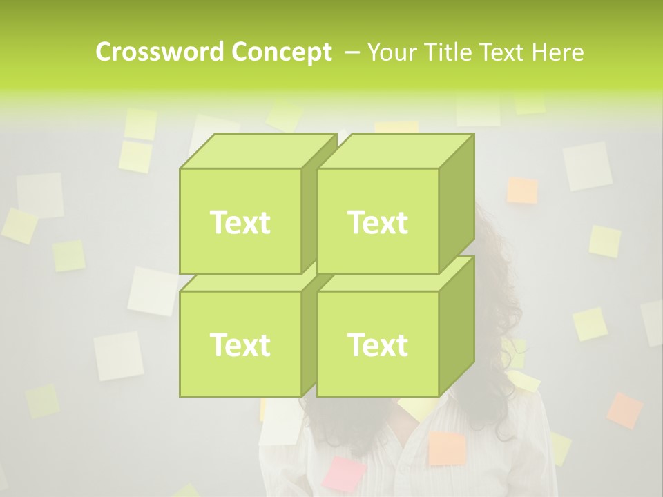 Businesswoman Note Busy PowerPoint Template