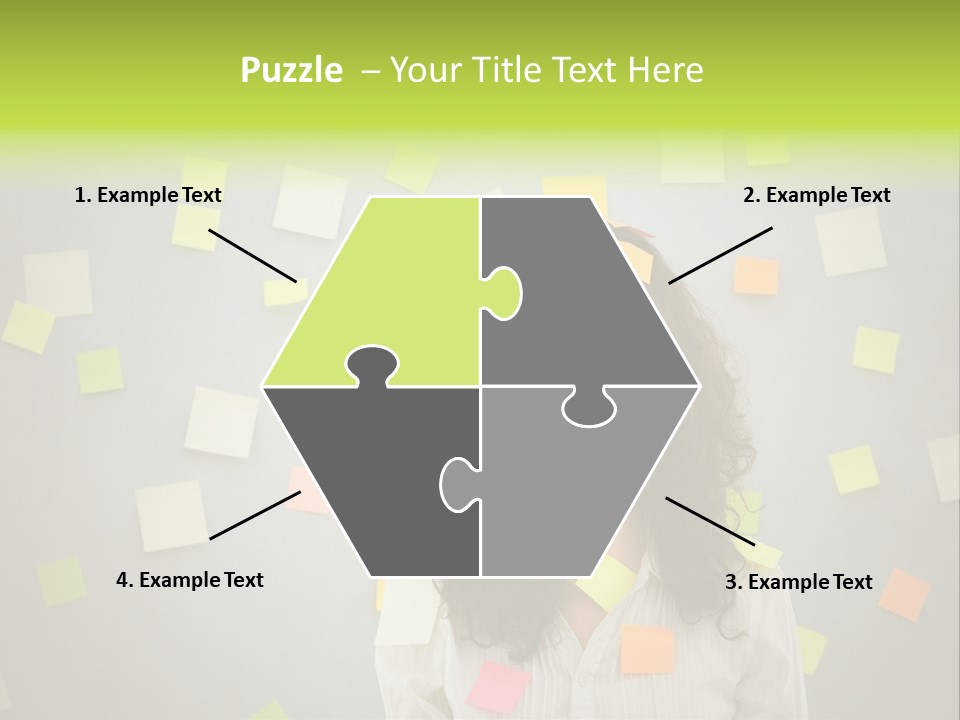 Businesswoman Note Busy PowerPoint Template