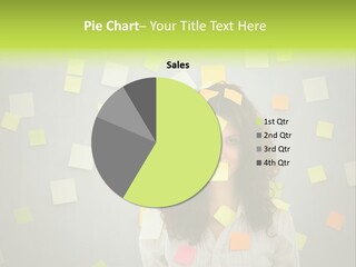 Businesswoman Note Busy PowerPoint Template