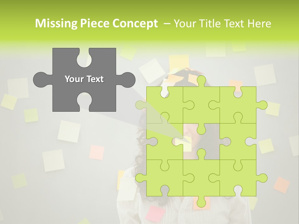 Businesswoman Note Busy PowerPoint Template