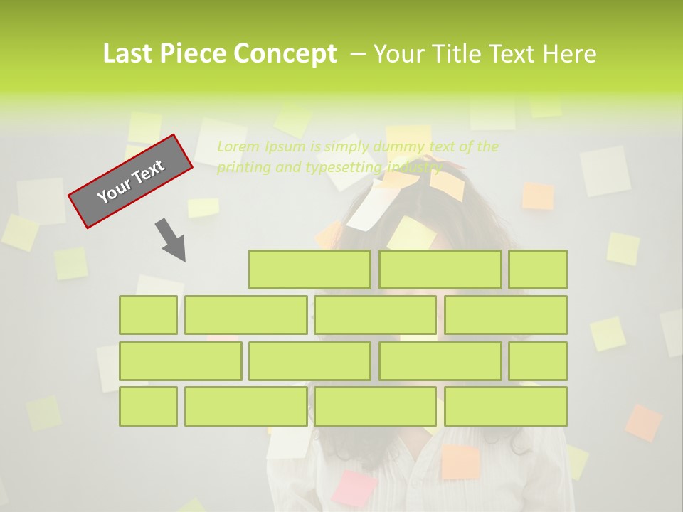 Businesswoman Note Busy PowerPoint Template