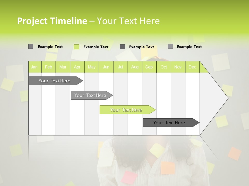 Businesswoman Note Busy PowerPoint Template