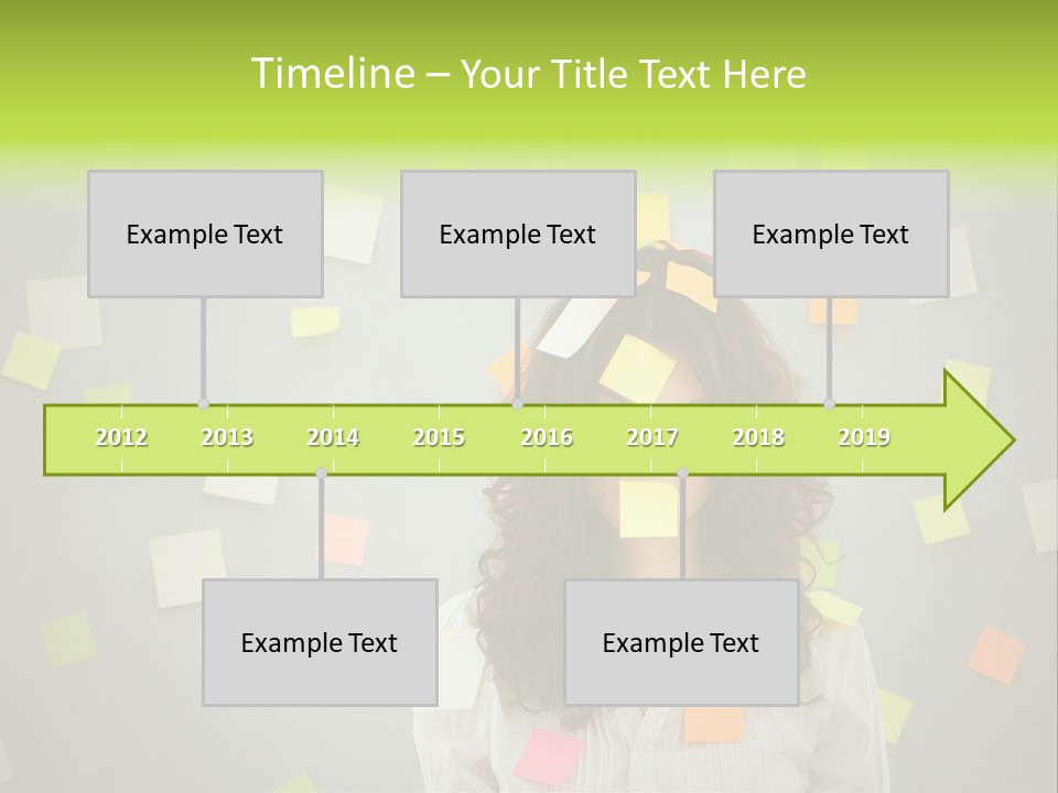 Businesswoman Note Busy PowerPoint Template