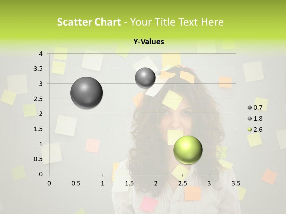 Businesswoman Note Busy PowerPoint Template