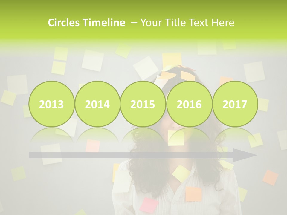 Businesswoman Note Busy PowerPoint Template