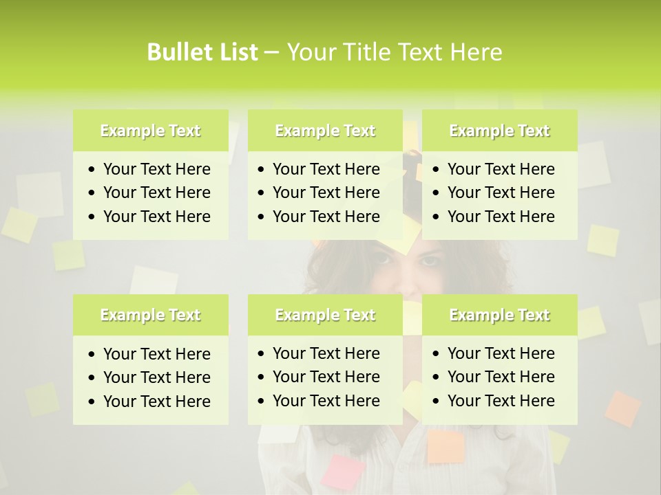 Businesswoman Note Busy PowerPoint Template