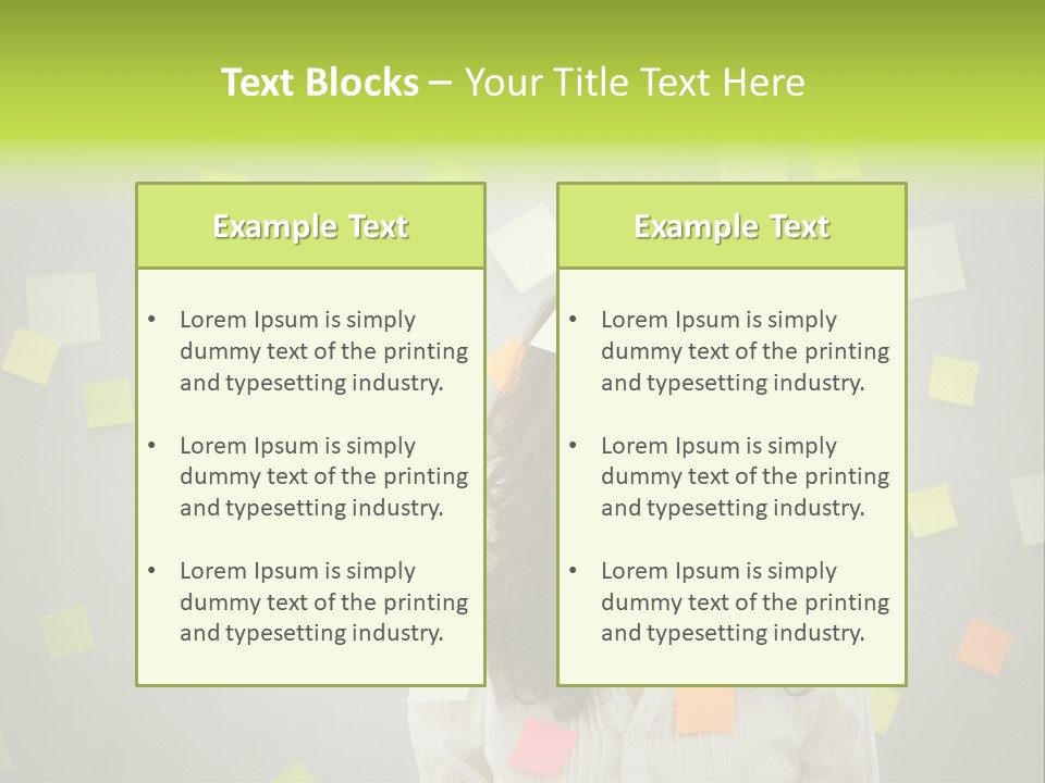 Businesswoman Note Busy PowerPoint Template