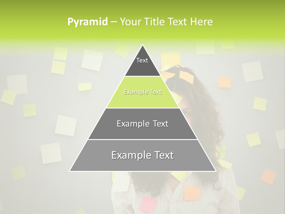 Businesswoman Note Busy PowerPoint Template