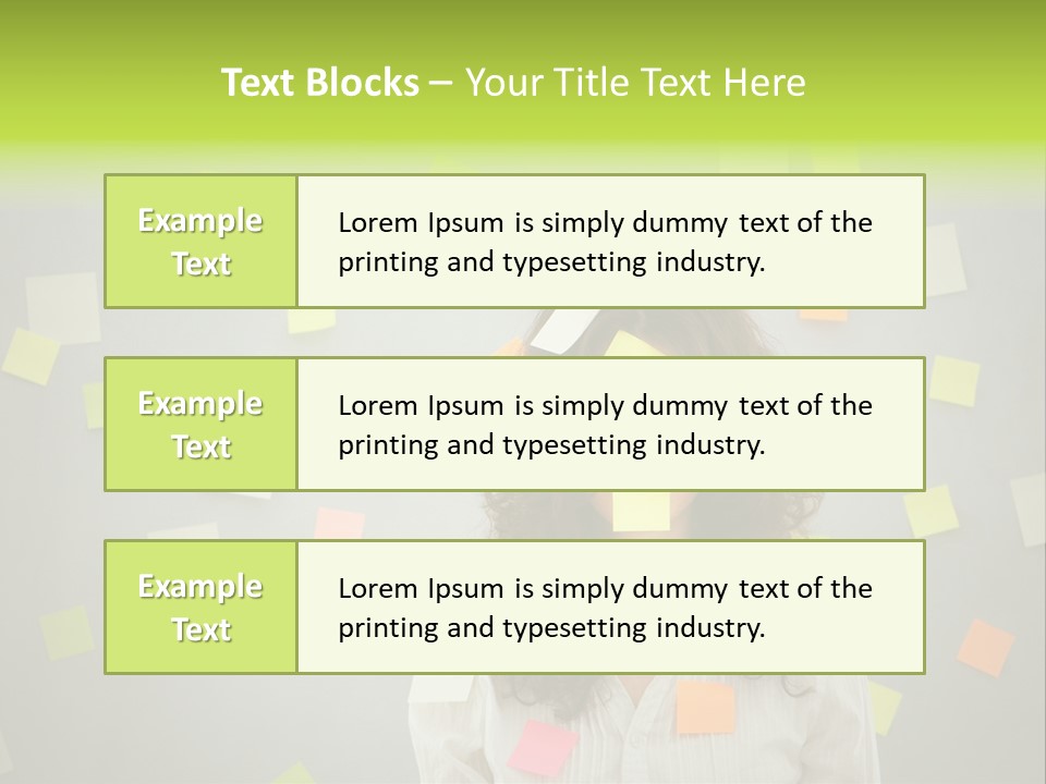 Businesswoman Note Busy PowerPoint Template