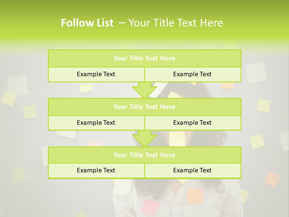 Businesswoman Note Busy PowerPoint Template