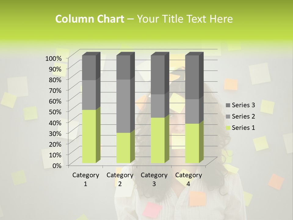 Businesswoman Note Busy PowerPoint Template