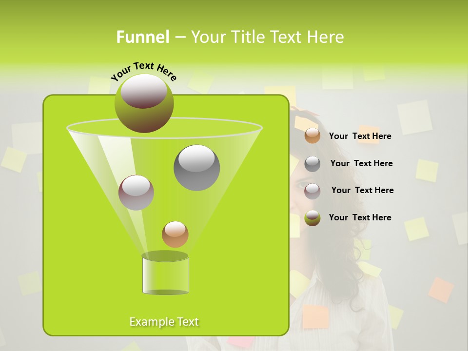 Businesswoman Note Busy PowerPoint Template