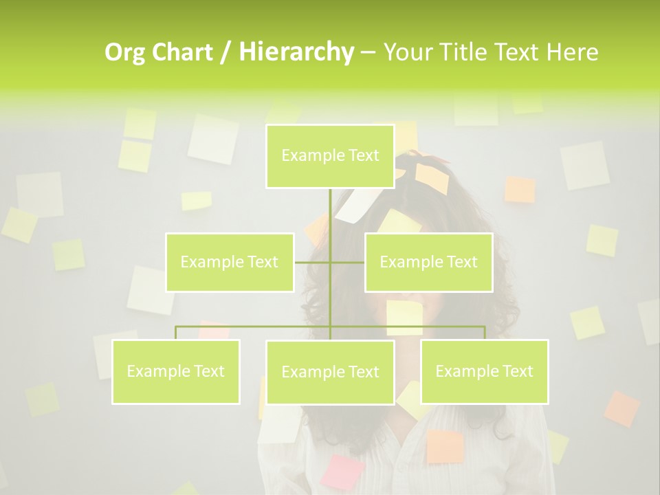 Businesswoman Note Busy PowerPoint Template