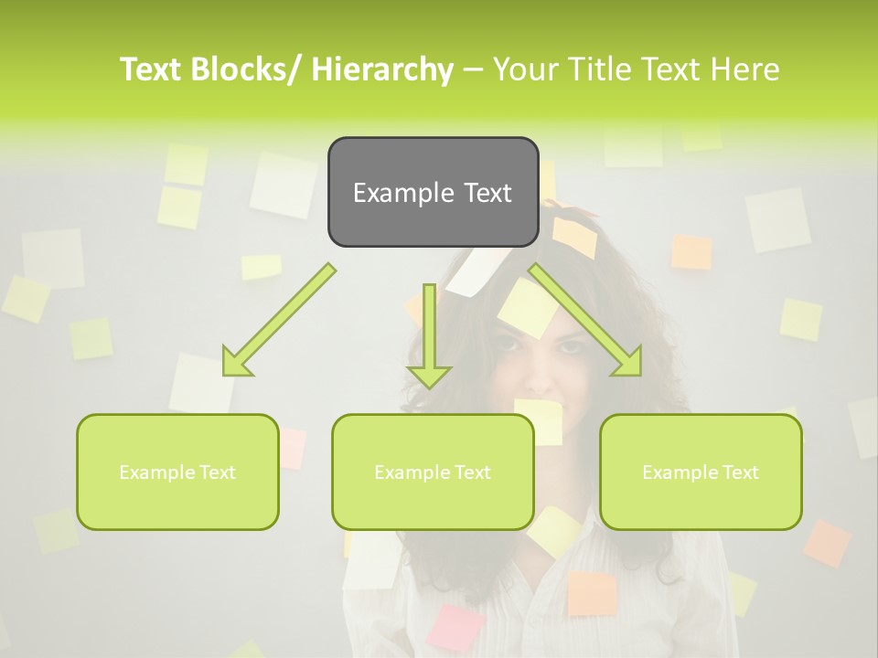 Businesswoman Note Busy PowerPoint Template