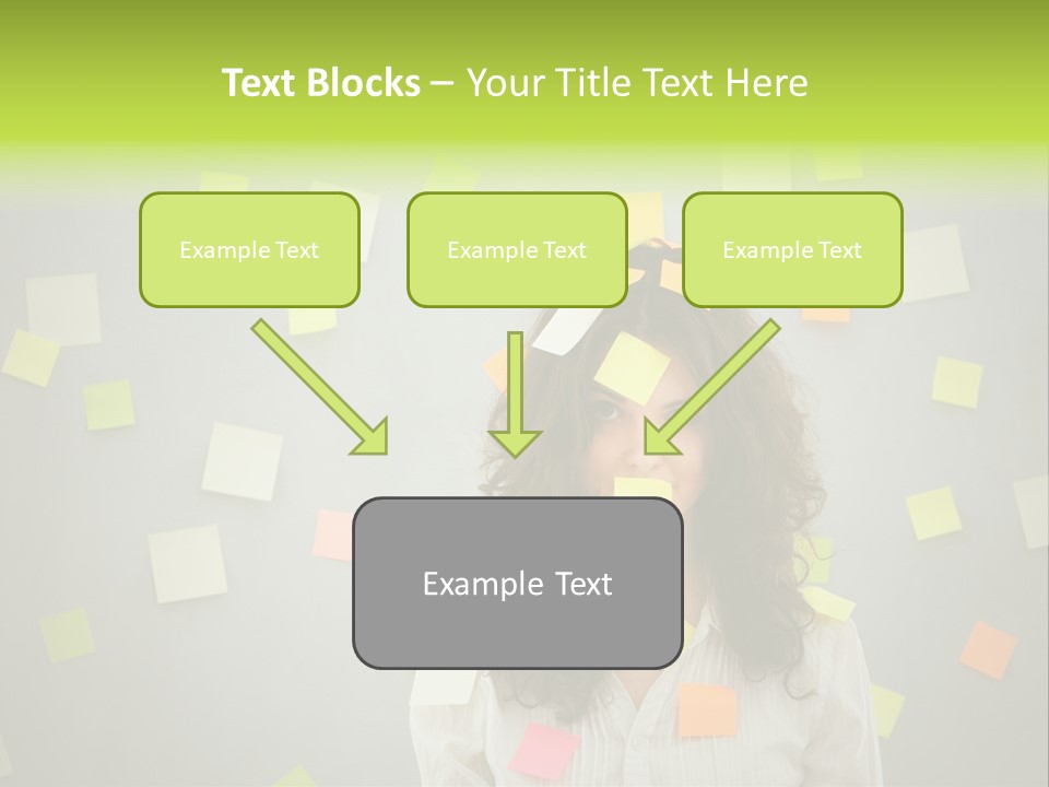 Businesswoman Note Busy PowerPoint Template
