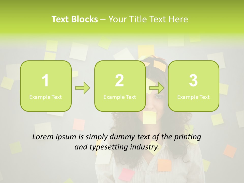 Businesswoman Note Busy PowerPoint Template