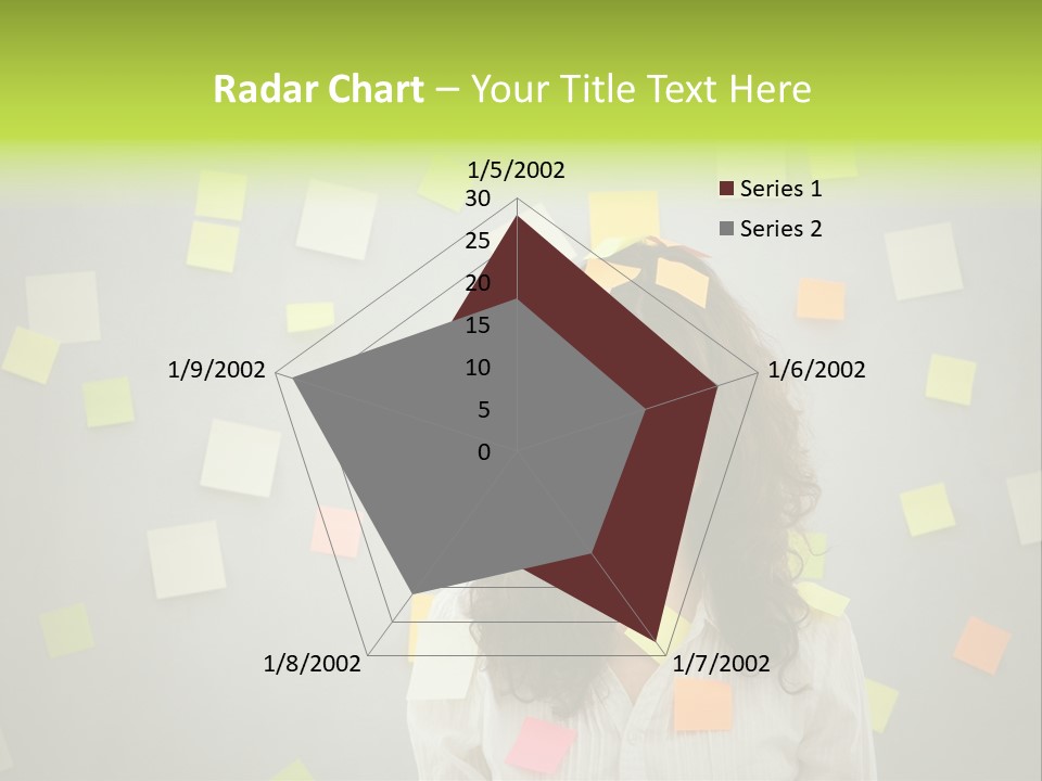 Businesswoman Note Busy PowerPoint Template