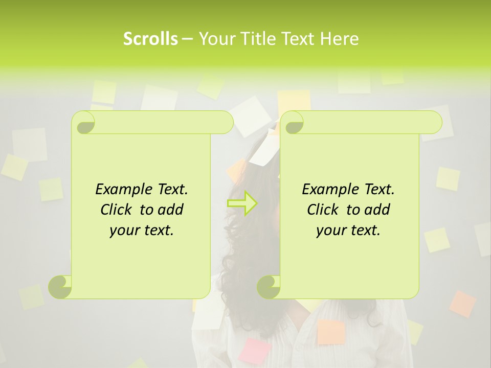 Businesswoman Note Busy PowerPoint Template