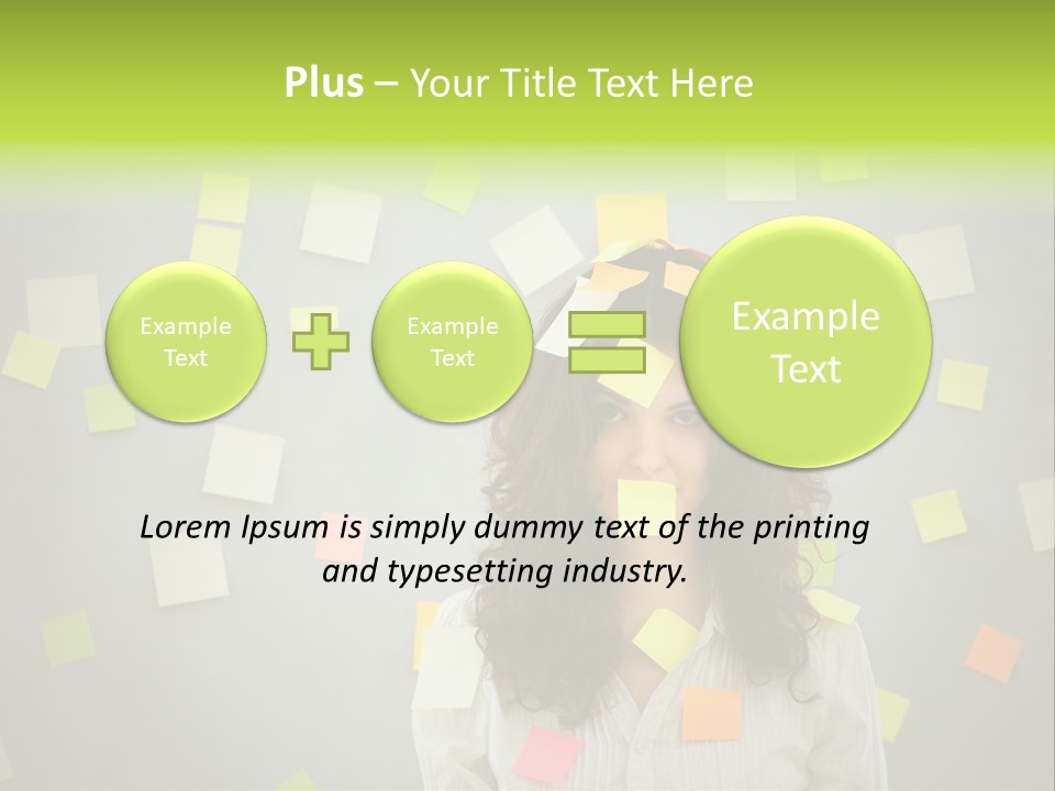 Businesswoman Note Busy PowerPoint Template