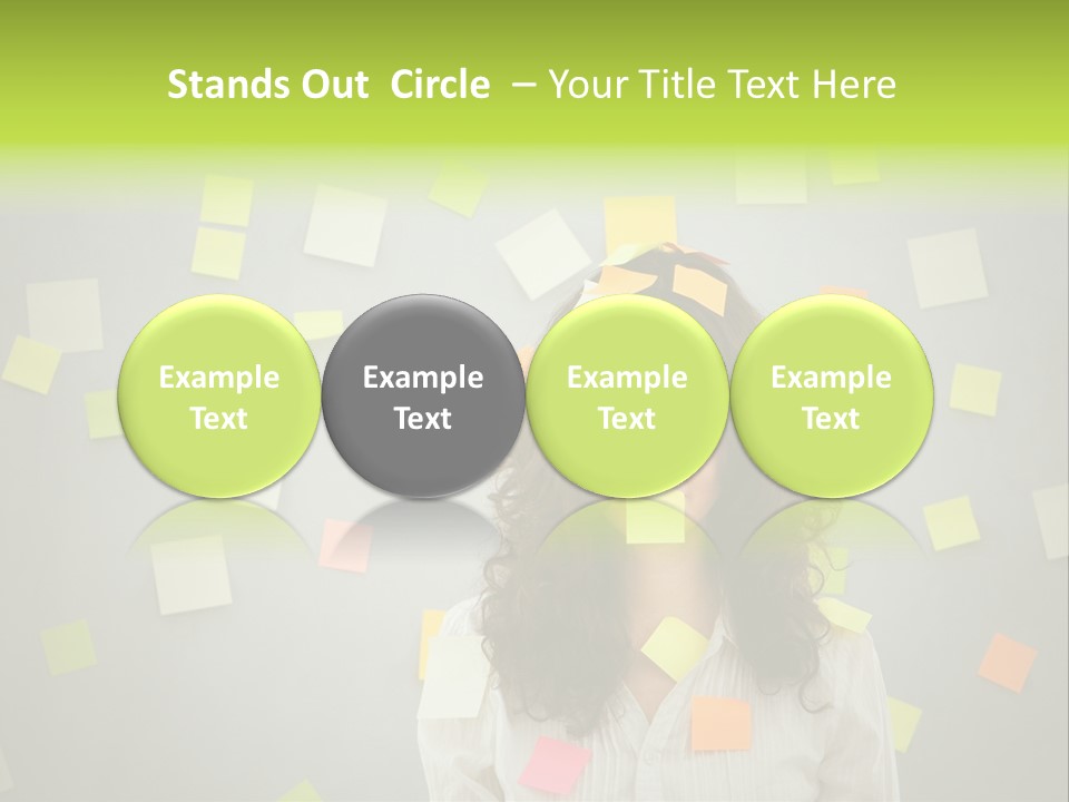 Businesswoman Note Busy PowerPoint Template