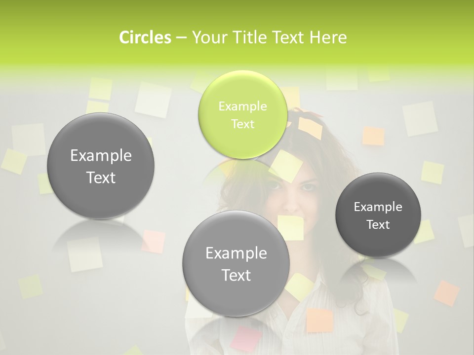 Businesswoman Note Busy PowerPoint Template