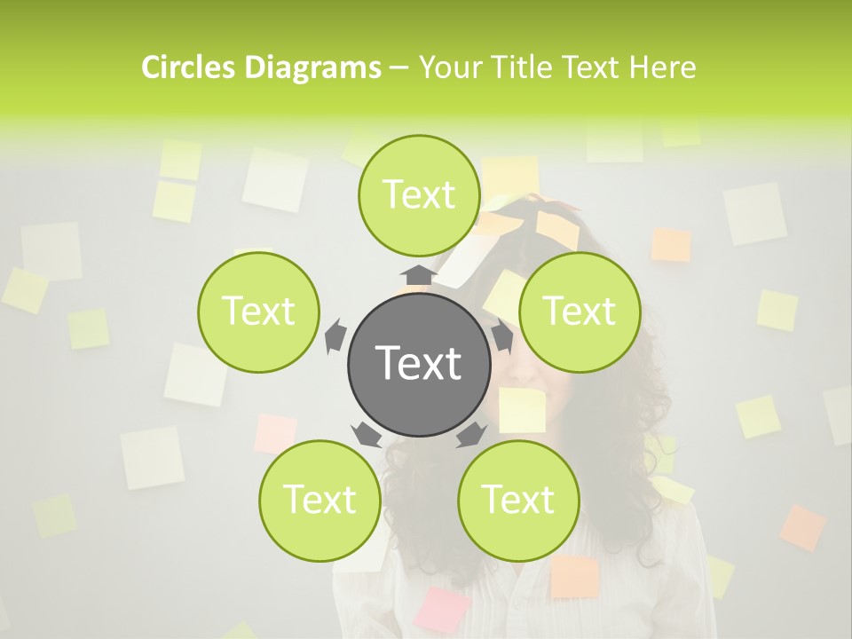 Businesswoman Note Busy PowerPoint Template