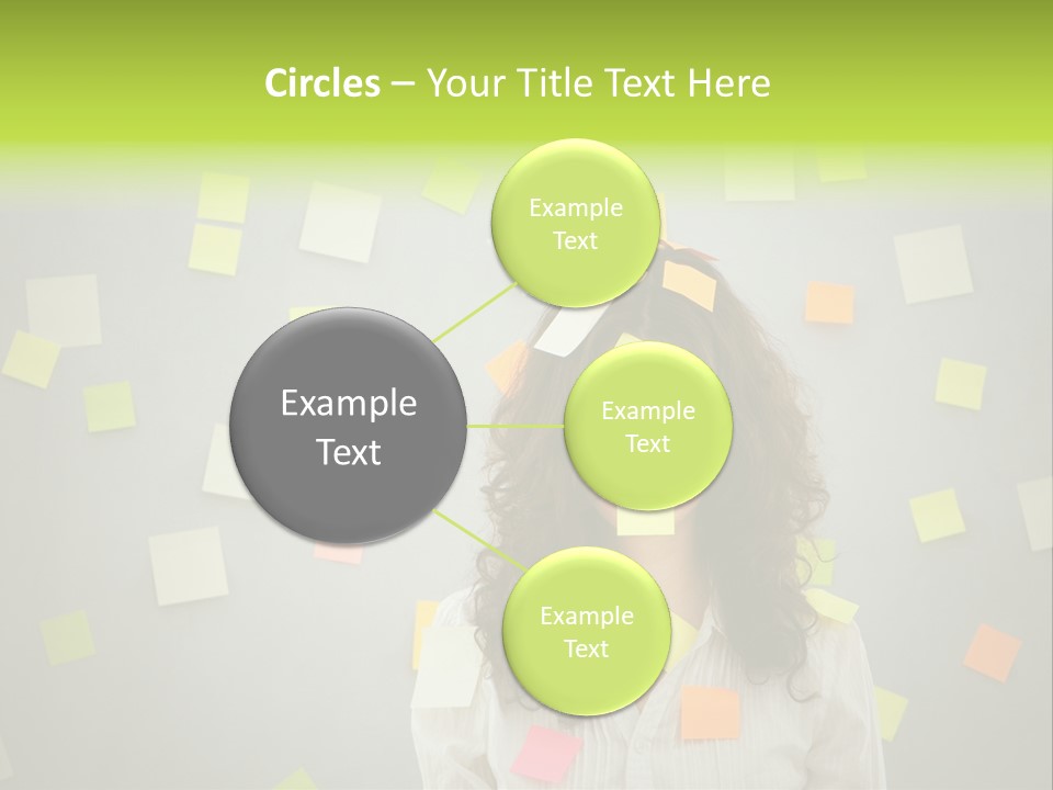 Businesswoman Note Busy PowerPoint Template