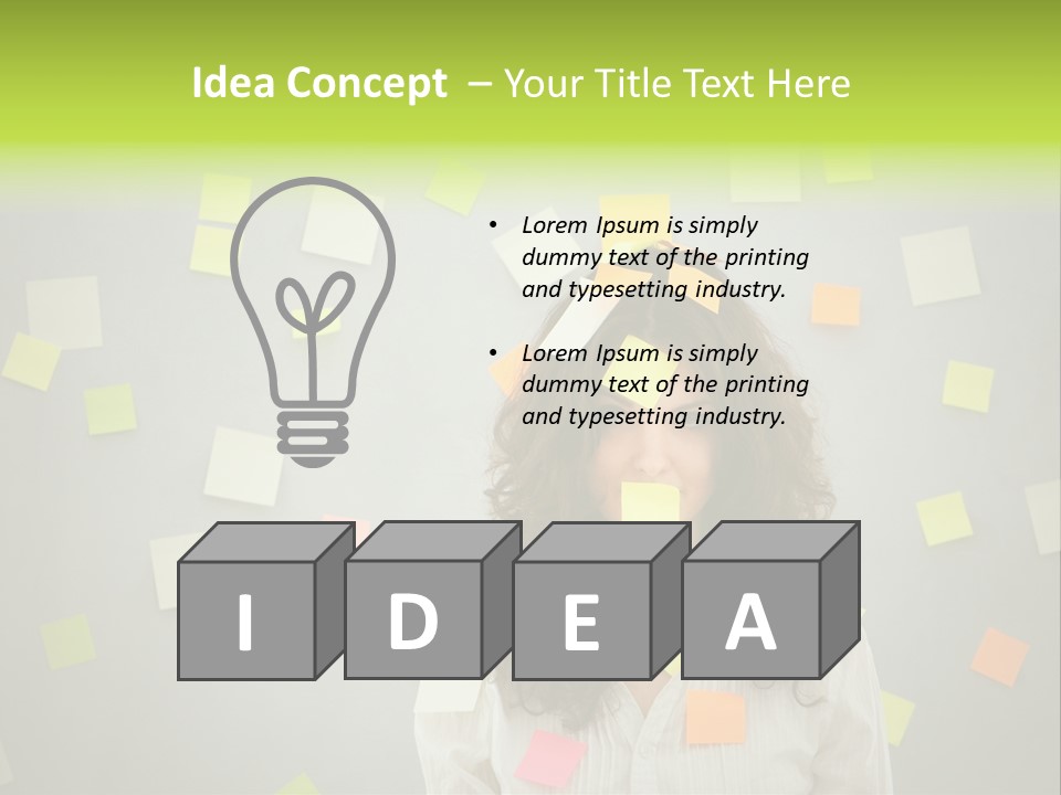 Businesswoman Note Busy PowerPoint Template