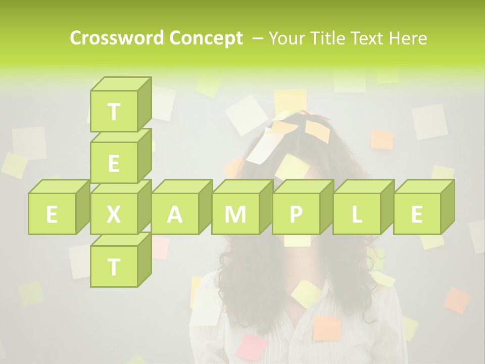 Businesswoman Note Busy PowerPoint Template