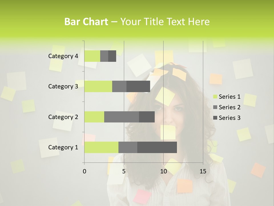 Businesswoman Note Busy PowerPoint Template